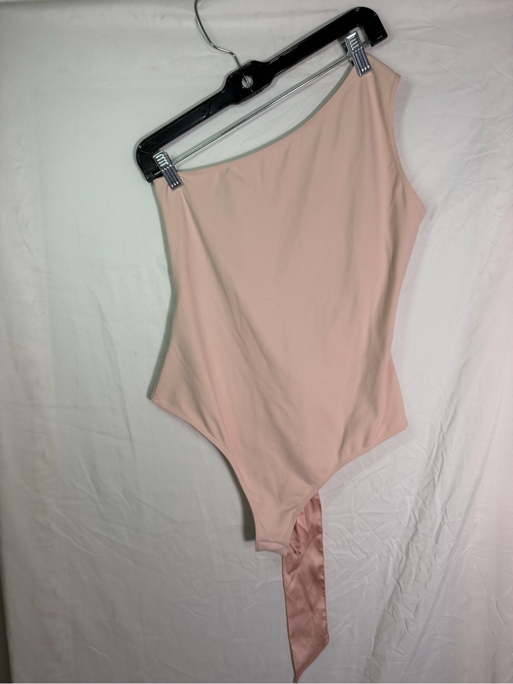 Free People Girls One-Shoulder Light Pink One-Piece